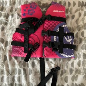 Child life jacket for size 30-50 lbs. Used once.